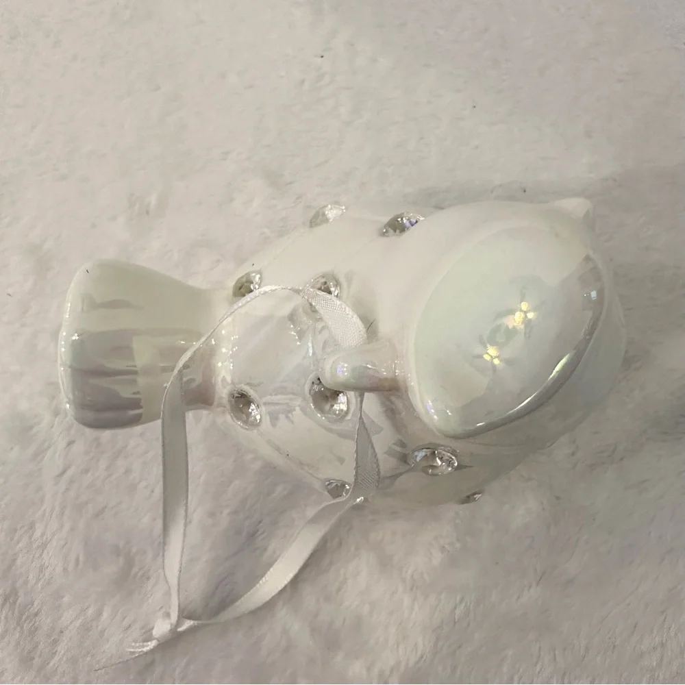 Color Morphing or White Light Up Porcelain Cardinal Ornament Valerie Parr Hill